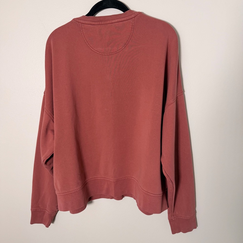 Carhartt Loose Fit Cropped Henley French Terry Sweatshirt (XL) Oversized Womens - Picture 10 of 12